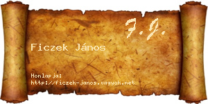 Ficzek János névjegykártya